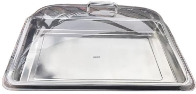 요모픽 아크릴 사각 빵 진열 푸드커버 대, 투명, 1개