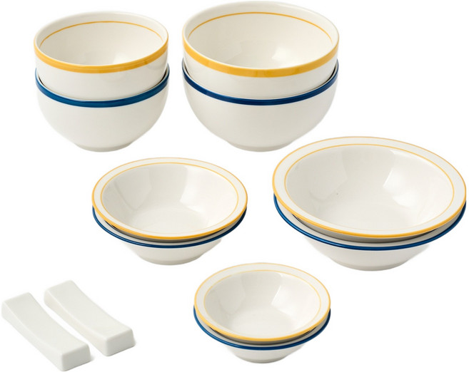 모던하우스 데일리 2인조 홈 식기세트 12p, 혼합색상, 식기 6종, 1세트