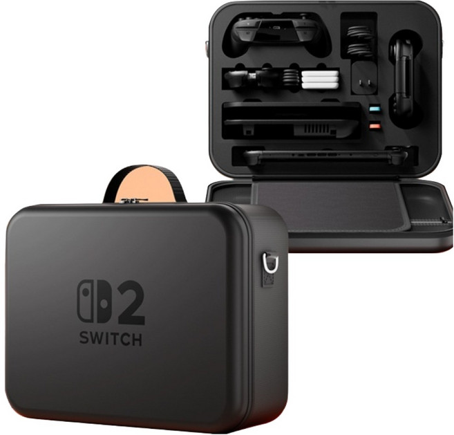 HOHOO Duple 2 Nintendo Switch 2 硬殼收納包 保護殼, Duke 2 黑色, 1個, 單一商品