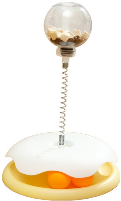 데이소이 고양이 볼 스프링 장난감 ONE SIZE, 03 옐로우, 1개