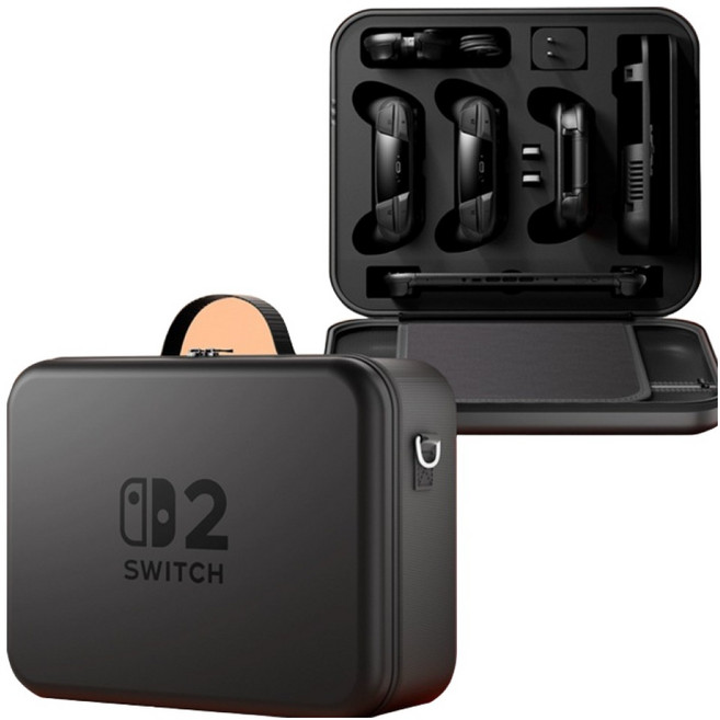 HOHOO Duple 2 Nintendo Switch 2 硬殼收納包 保護殼, Flex 2 黑色, 1個, 單一商品