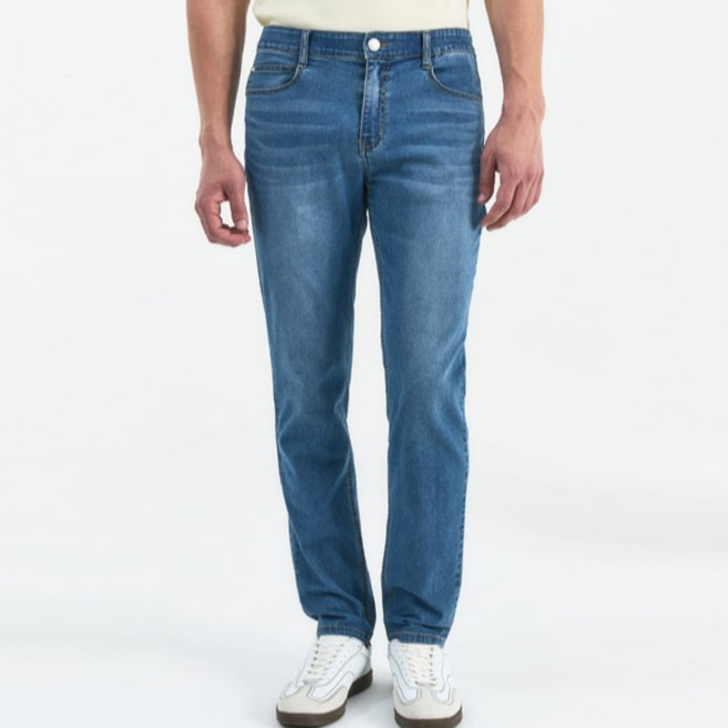 뱅뱅 남성용 썸머 라이크라 슬림핏 데님 팬츠