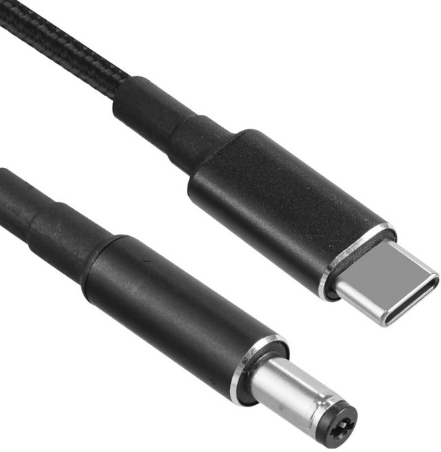 컴스 C타입 DC 전원 변환케이블 100W 5.5 x 2.1 mm TB972, 1.8m, 1개