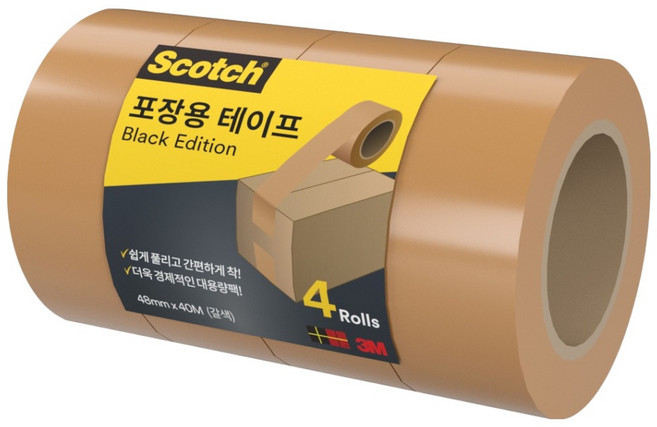 스카치 다용도 박스테이프 갈색 멀티팩, 4개