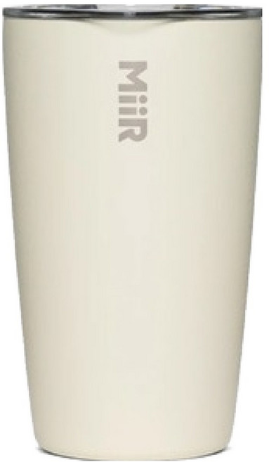 MiiR 베큠 인슐레이티드 슬라이드 뚜껑 텀블러, 샌드스톤 화이트, 354ml, 1개