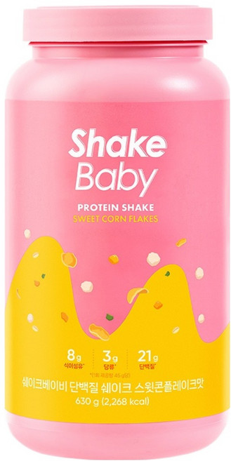 ShakeBaby Lacto-Cut 蛋白質奶昔 甜玉米片口味, 1個, 630g
