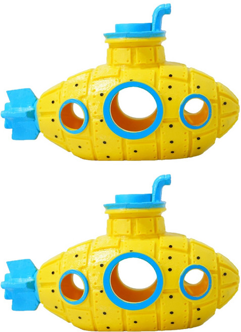 애와니 물고기 잠수함 수조 은신처 옐로우, 2개