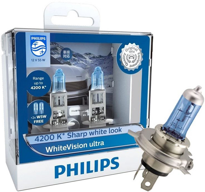 PHILIPS 飛利浦 頭燈 雪曜光 60% 4200K 2個, H7, 1盒