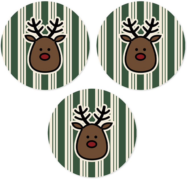 聖誕杯墊, 聖誕麋鹿, 3個