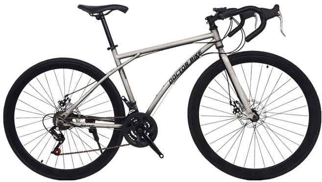 닥터바이크 24단 700C 디스크브레이크 로드자전거 ROAD S-27, 실버, 170cm, 1개