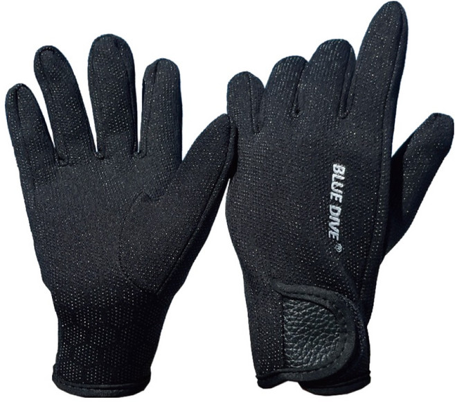 BLUE DIVE Neoprene 潛水手套 1.5mm 潛水/衝浪/溯溪/SUP適用 GV02, 黑色, 1雙