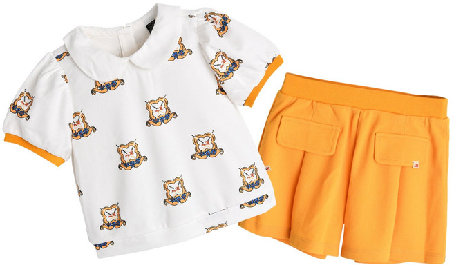 moimoln 兒童款Reina PK網眼短袖 + 褲子套裝 M242STG50P