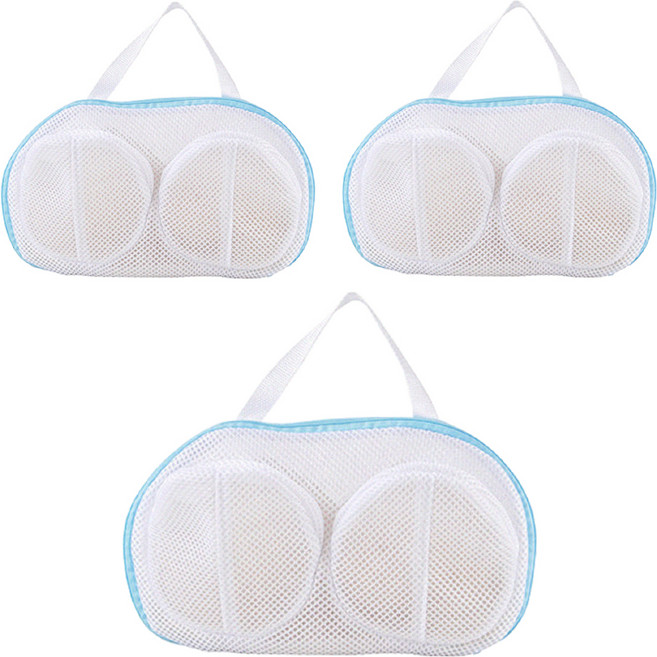 上手家居 可手提防變形內衣洗衣袋, 藍色, 3個