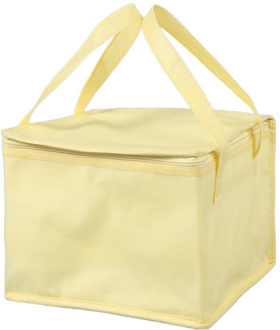 쿠미핸즈 케이크 배달 음식 보온 보냉 가방, 옐로우, 1개