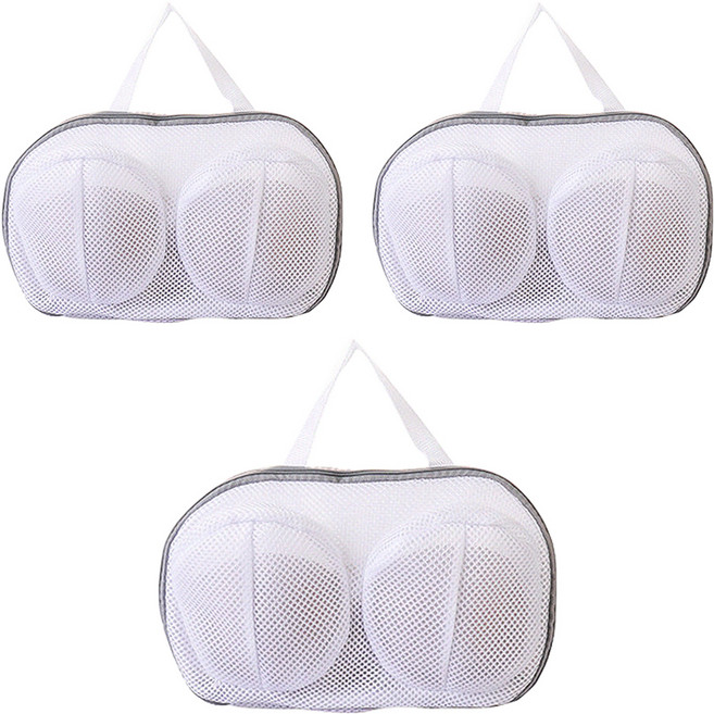 上手家居 可手提防變形內衣洗衣袋, 灰色, 3個