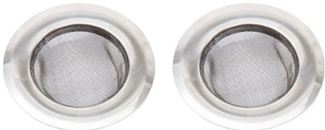 앞날창창 주방 싱크대 스테인리스 개수대 배수구 촘촘망 11cm, 실버, 2개