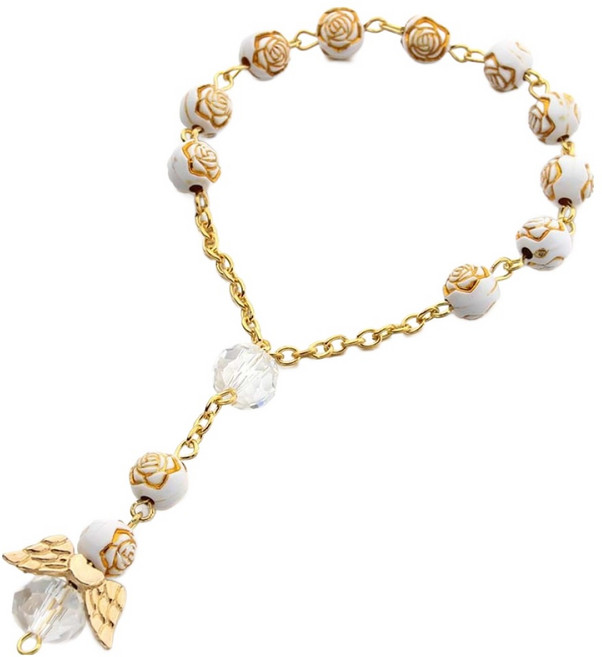 바이데 예쁜 묵주팔찌, 엔젤골드, 1개