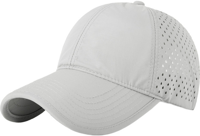 리버폭스 와이드 매쉬 통기 골프 야외 캡모자, 라이트그레이, 1개