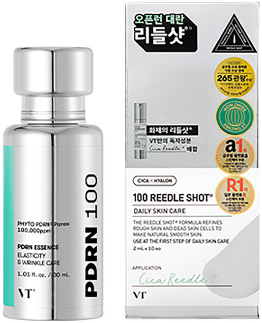 브이티코스메틱 PDRN 100 에센스 30ml + 리들샷 스틱파우치 2ml 10p 세트, 1개