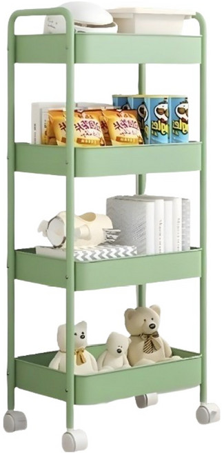 드레이클 철제 이동식 트롤리, 그린, 4단