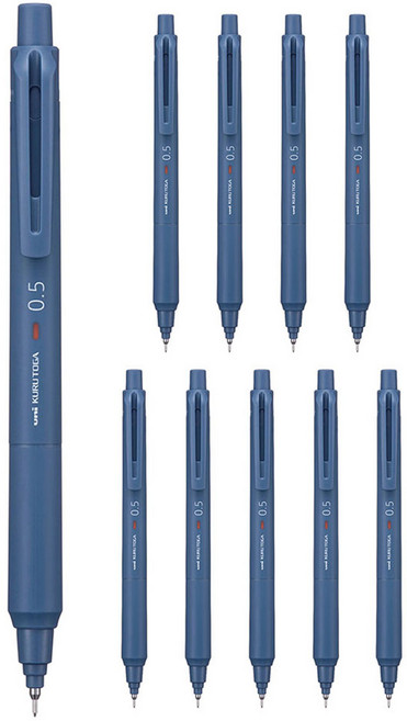 Uni 三菱鉛筆 KURU TOGA uni KS自動鉛筆 鐵藍色 M5-KS, 10個, 0.5mm