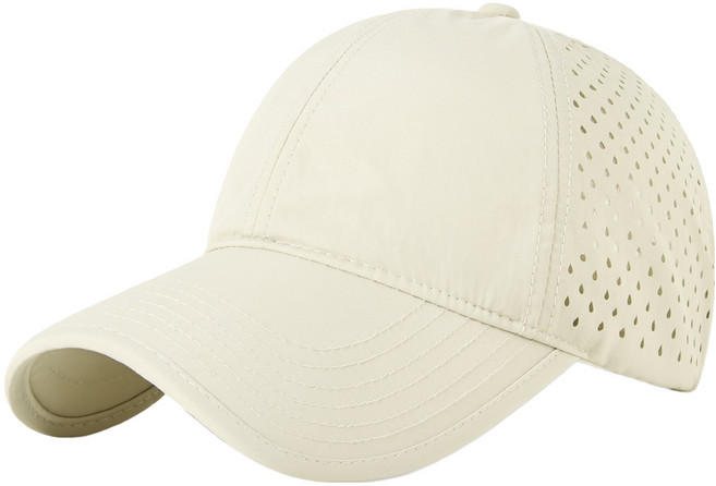 리버폭스 와이드 매쉬 통기 골프 야외 캡모자, 크림, 1개