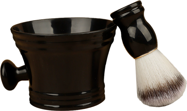 로프트마켓 포밍볼 쉐이빙 그루밍 브러쉬 세트 블랙 ONE SIZE, 1세트, 쉐이빙 브러쉬 + 볼