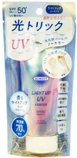 KOSE 高絲 SUNCUT UV 曬可皙 台灣公司貨 透亮美肌防曬隔離精華 光透白, 80g, 1條