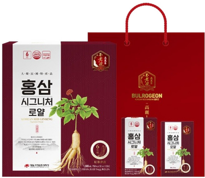 DAEDONG KOREA GINSENG 6年根紅參經典皇家 30包 + 購物袋, 1.5L, 1個