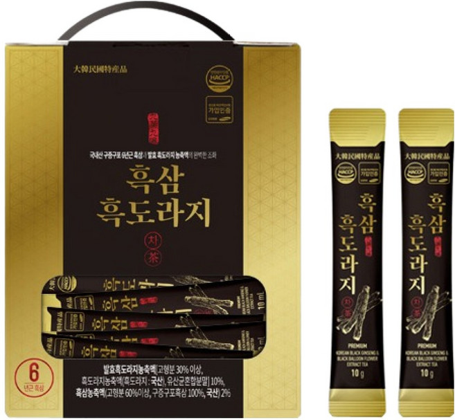 DAEDONG KOREA GINSENG 黑參黑桔梗茶 100入, 1盒, 10g