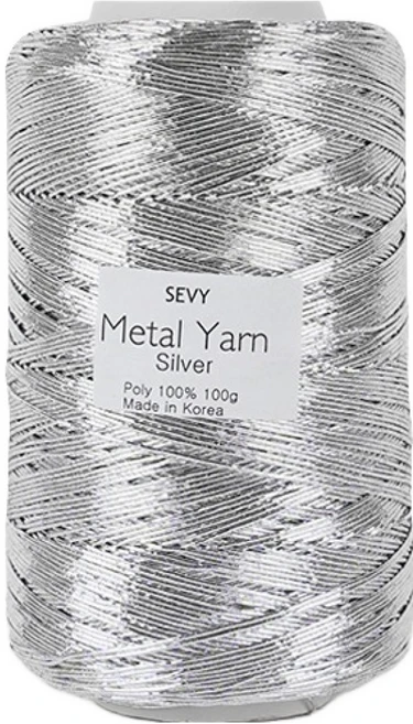 쎄비 메탈얀 뜨개실, 실버, 1개 - 쿠팡