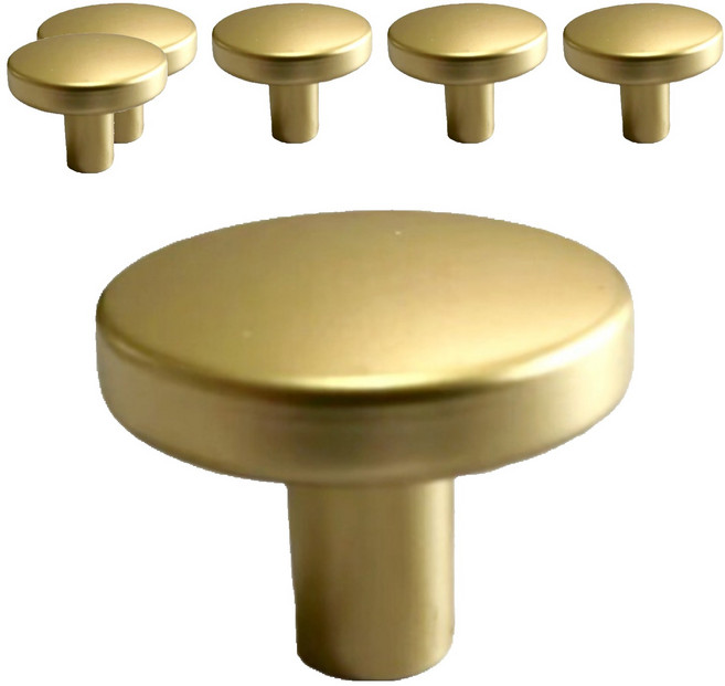 마켓링튼튼한가구손잡이3 x 2.5 cm, 골드, 6개