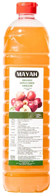 마야 유기농 애플 사이다 비니거, 1L, 1개