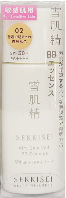 KOSE 高絲 SEKKISEI 雪肌精 漾活舒敏空氣薄紗BB精華, 02 自然膚色, 30ml, 1瓶