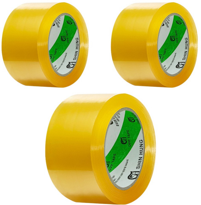 신흥테이프 박스테이프 경포장 57mic 투명 80m, 3개