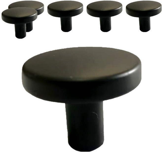 마켓링튼튼한가구손잡이3 x 2.5 cm, 블랙, 6개