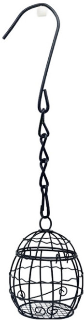 유인지화 야외 정원 새 모이 새장, 블랙, 1개