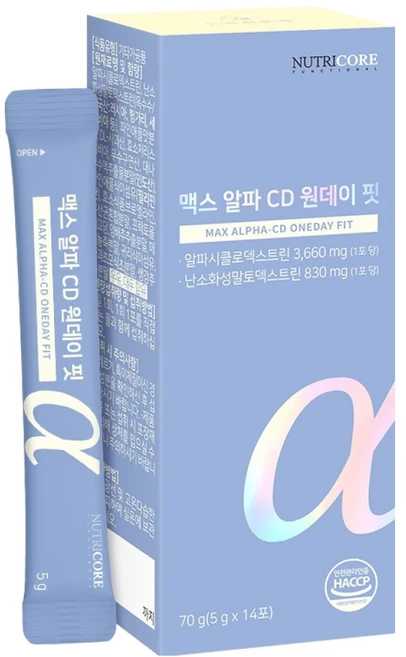 뉴트리코어 맥스 알파 CD 원데이 핏, 14회분, 5g, 1개 - 쿠팡