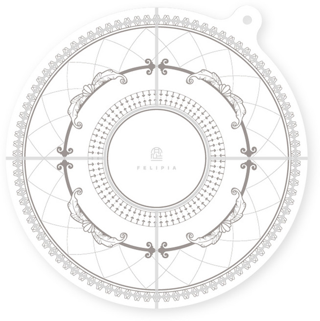 페리피아 실리콘 프레즈 인덕션 보호매트 F 220 x 2 mm, 화이트, 1개