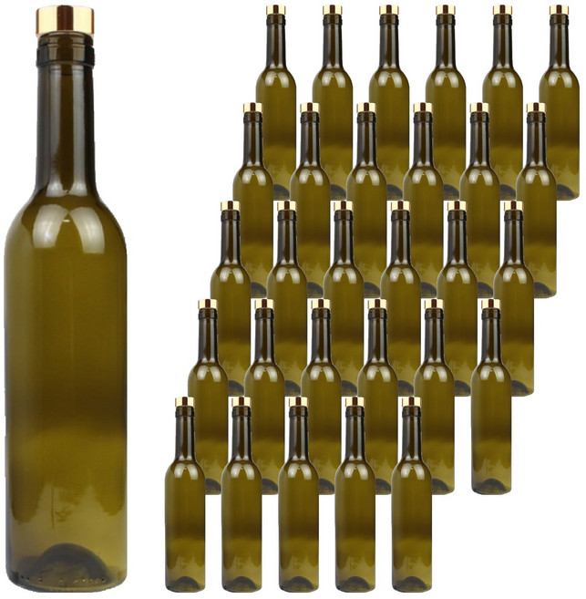 공병상회 AC 앤틱 와인병 375ml + T형 마개 골드 세트, 42세트