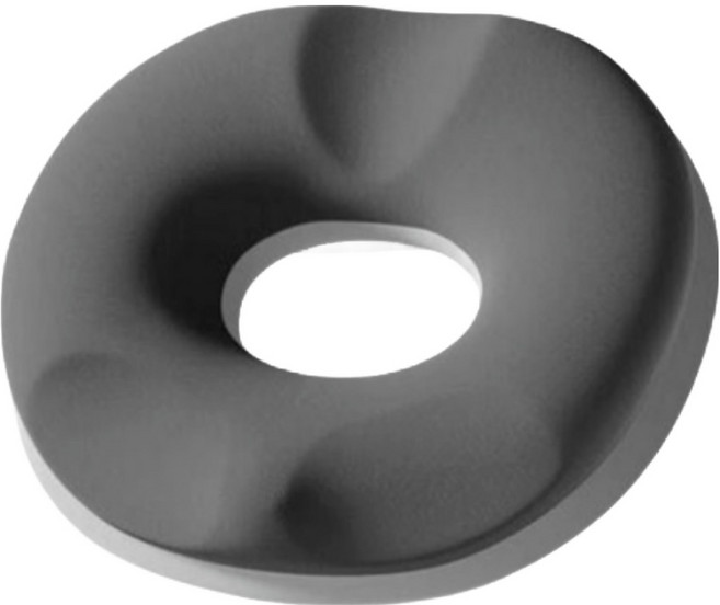 담다원 메모리폼 도넛 방석, 그레이, 1개