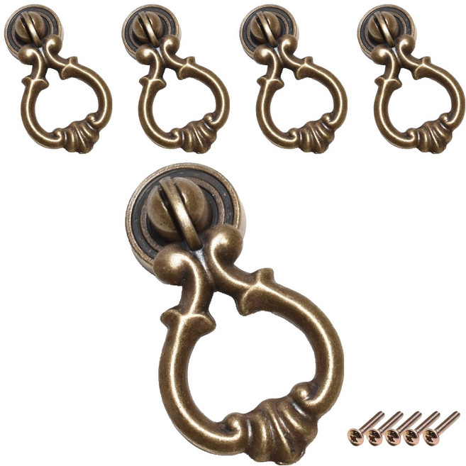 손잡이세상 신형하프링 1구 가구 손잡이, 엔틱, 5개