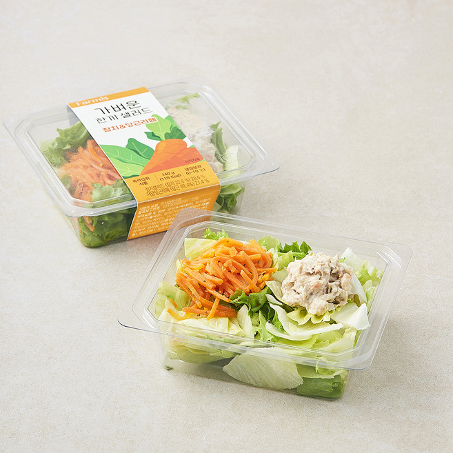 팜에이트 가벼운 한끼 샐러드 참치 & 당근라페, 140g, 2개