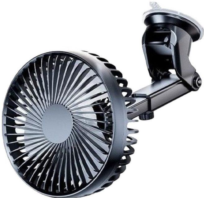 리예 차량용 흡착식 USB 싱글 선풍기, 블랙, ST-7999