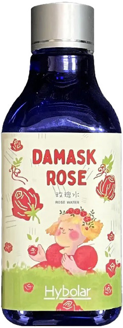 Hybolar 玫瑰水 200ml - 女性保濕化妝水 平衡油脂 舒緩敏感肌膚, 1瓶