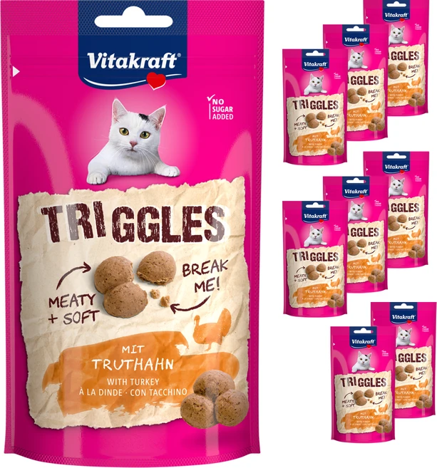비타크래프트 고양이 트리글스 간식, 칠면조, 9개, 40g - 쿠팡