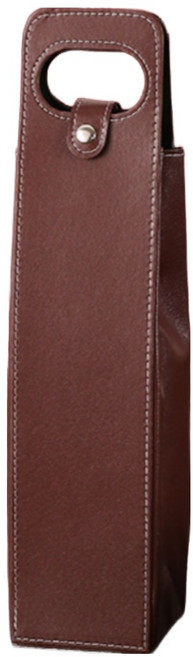 비넬로 프리미엄 가죽 커버 선물 포장 캐리어 싱글, 브라운, 1개