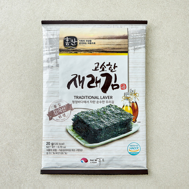 고소한 재래김, 4g, 1개, 5개입