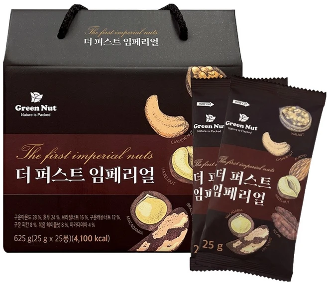 그린너트 더 퍼스트 임페리얼 믹스넛 25p, 625g, 1개 - 쿠팡