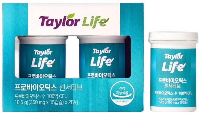 테일러 라이프 프로바이오틱스 센서티브 100억유산균 5.25g, 15정, 2개
